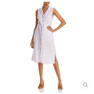Size small Bella Dahl linen lavender dress with belt